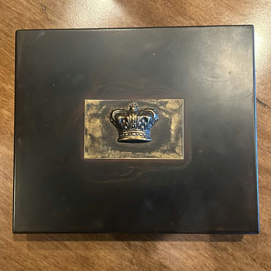 Decorative Candlesticks, Leather Box, Tray, and Metal Letter Opener - image 6 of 11