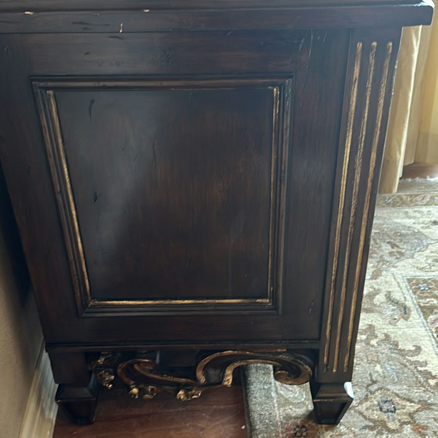Dark Wood Three-Drawer Accent Chest - image 7 of 9