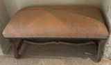 Upholstered Bench with Wooden Base - thumbnail 5 of 9