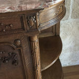 Ornate Wooden Sideboard Cabinet with Marble Top - thumbnail 6 of 10