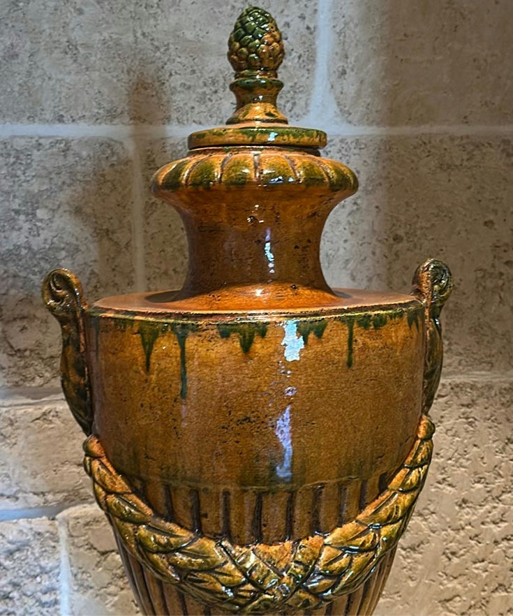 Decorative Ceramic Lidded Urn - image 2 of 5