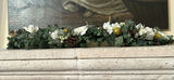 Artificial Holiday Garland with White Flowers and Pinecones - thumbnail 1 of 5