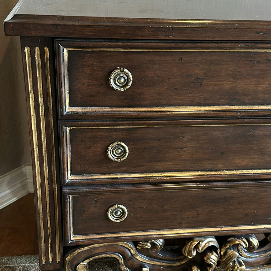 Dark Wood Three-Drawer Accent Chest - image 5 of 9