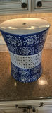 Blue and White Ceramic Garden Stool - thumbnail 2 of 4