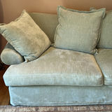 Light Gray Upholstered Sofa with Pillows - thumbnail 4 of 5