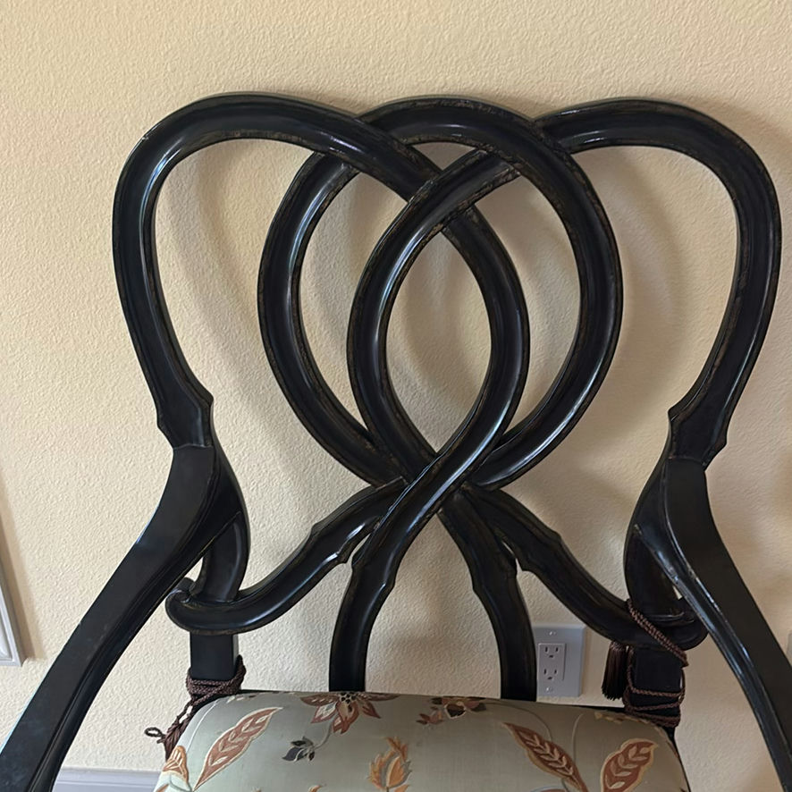 Decorative Wooden Armchair and Carved Pedestal Candle Stand - image 3 of 7