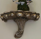 Decorative Wall Shelf with Moss Topiary and Butterfly Accents - thumbnail 7 of 8