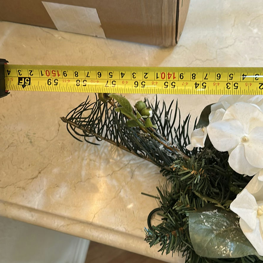 Artificial Holiday Garland with White Flowers and Pinecones - image 3 of 5
