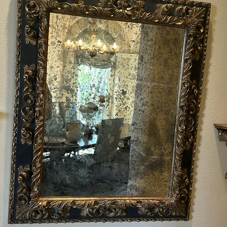 Ornate Framed Mirror and Two Wall Shelves - image 4 of 4