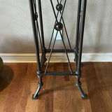 Metal Pedestal Plant Stand with Stone Top - thumbnail 3 of 11