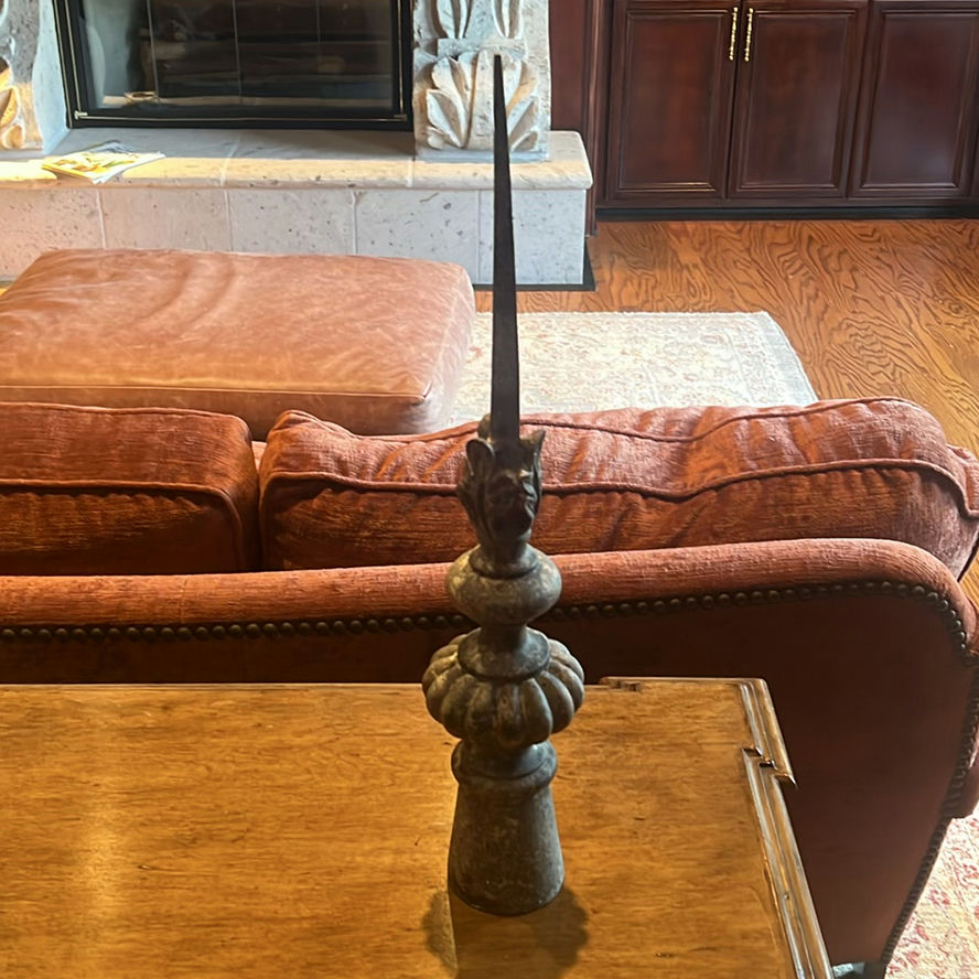 Decorative Candlesticks, Leather Box, Tray, and Metal Letter Opener - image 11 of 11