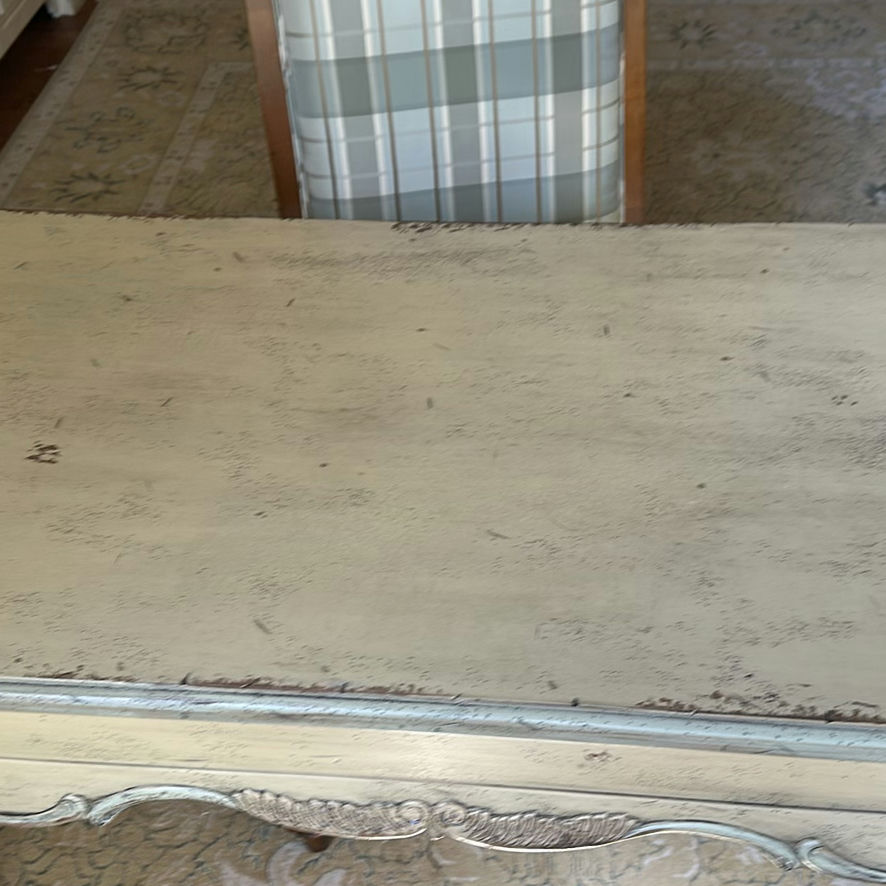 Distressed Wood Writing Desk and Upholstered Chair - image 4 of 6