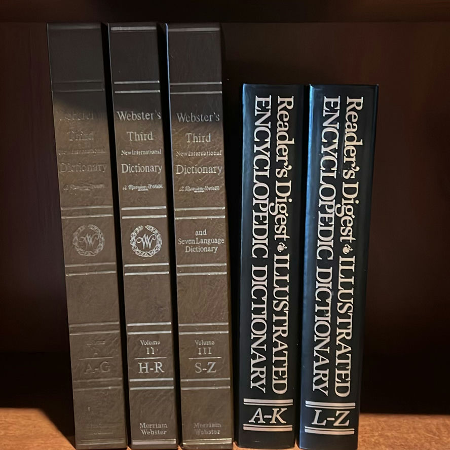 Merriam-Webster Third New International Dictionary and Reader's Digest Illustrated Encyclopedic Dictionary Sets - image 1 of 6