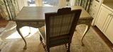Distressed Wood Writing Desk and Upholstered Chair - thumbnail 1 of 6