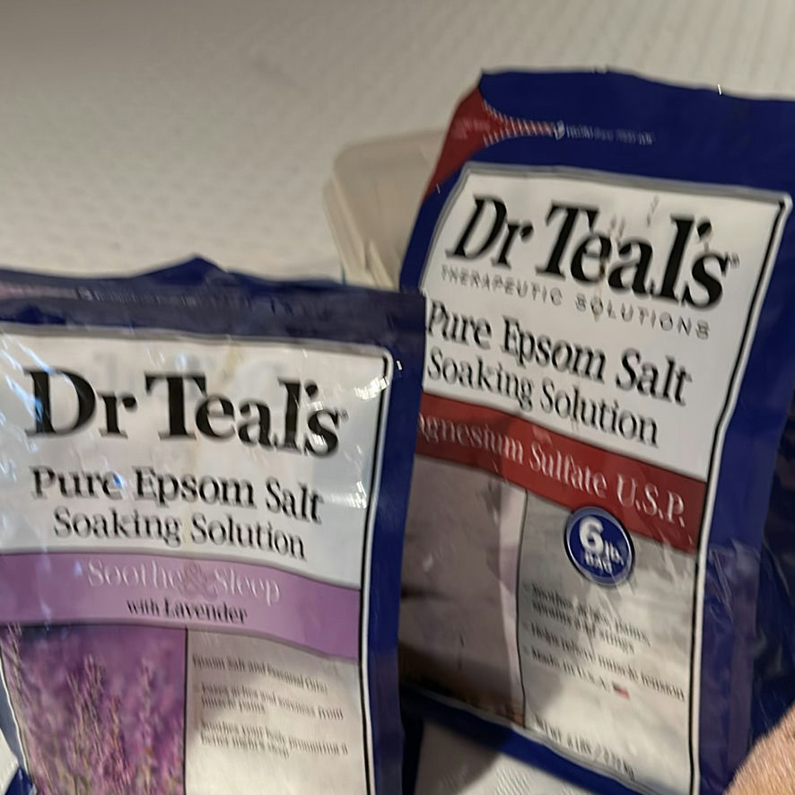 Dr Teal's Epsom Salt, Bostitch Hole Punch, Hammers, Gloves, Bath Cap, and Brush - image 2 of 7