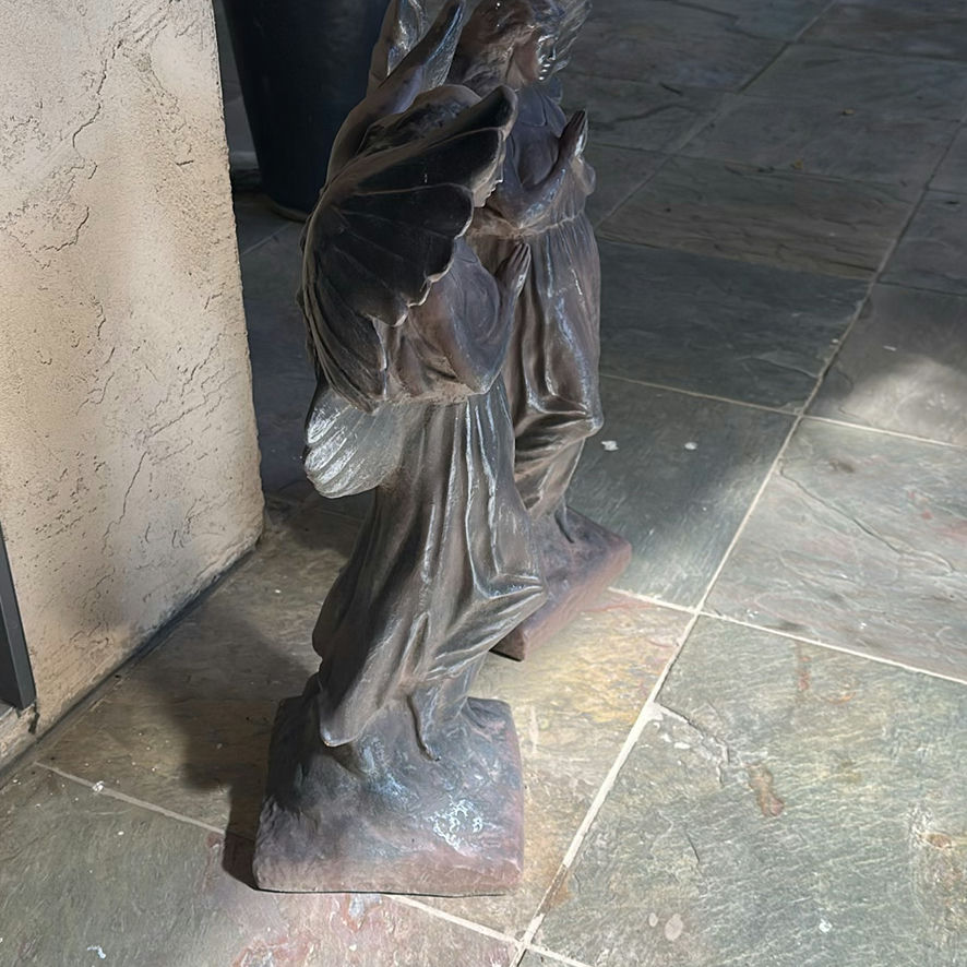 Pair of Angel Statues and Decorative Planter - image 4 of 12
