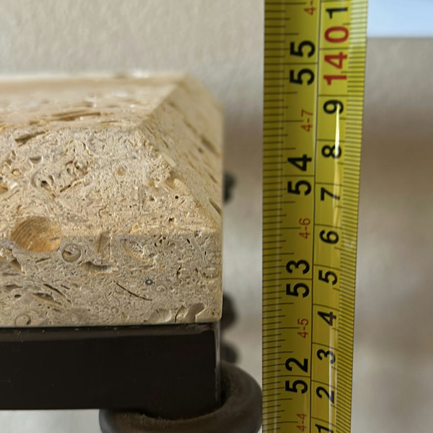 Metal Pedestal Plant Stand with Stone Top - image 9 of 11