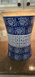 Blue and White Ceramic Garden Stool - thumbnail 1 of 4