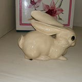 Flower Book, Ceramic Rabbit Figurine, Floral Vase, and Wicker Basket - thumbnail 3 of 4