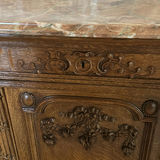 Ornate Wooden Sideboard Cabinet with Marble Top - thumbnail 5 of 10