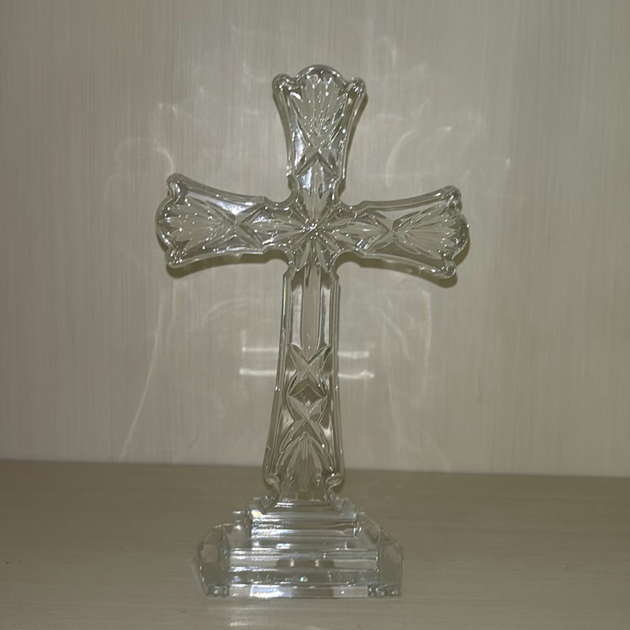 Decorative Figurines, Collector Plate, Crystal Cross, and Photo Frames - image 7 of 8