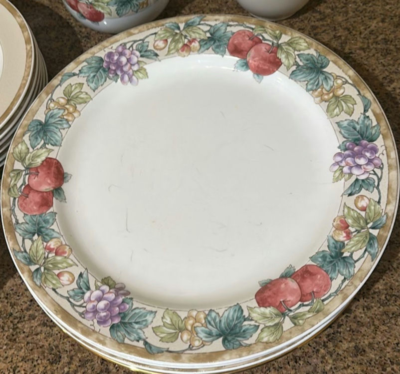 Fruit Pattern Dinnerware Set with Plates, Bowls, Mugs, Creamer, Sugar Bowl, and Shakers - image 2 of 8
