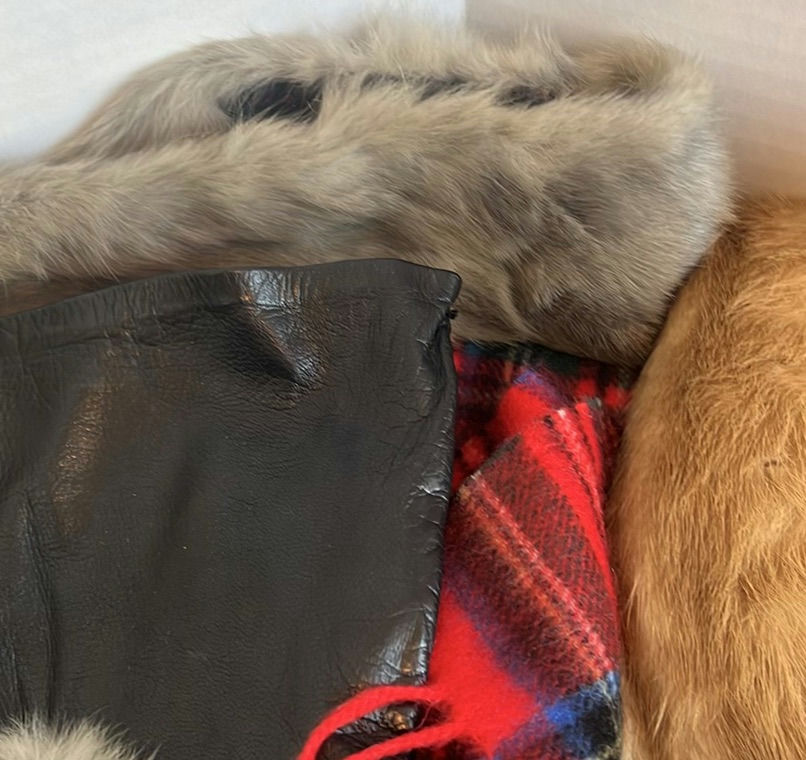Fur Accessories, Leather Gloves, and Plaid Scarves - image 4 of 9