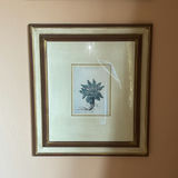 Round Wall Mirror and Two Framed Botanical Prints - thumbnail 4 of 7
