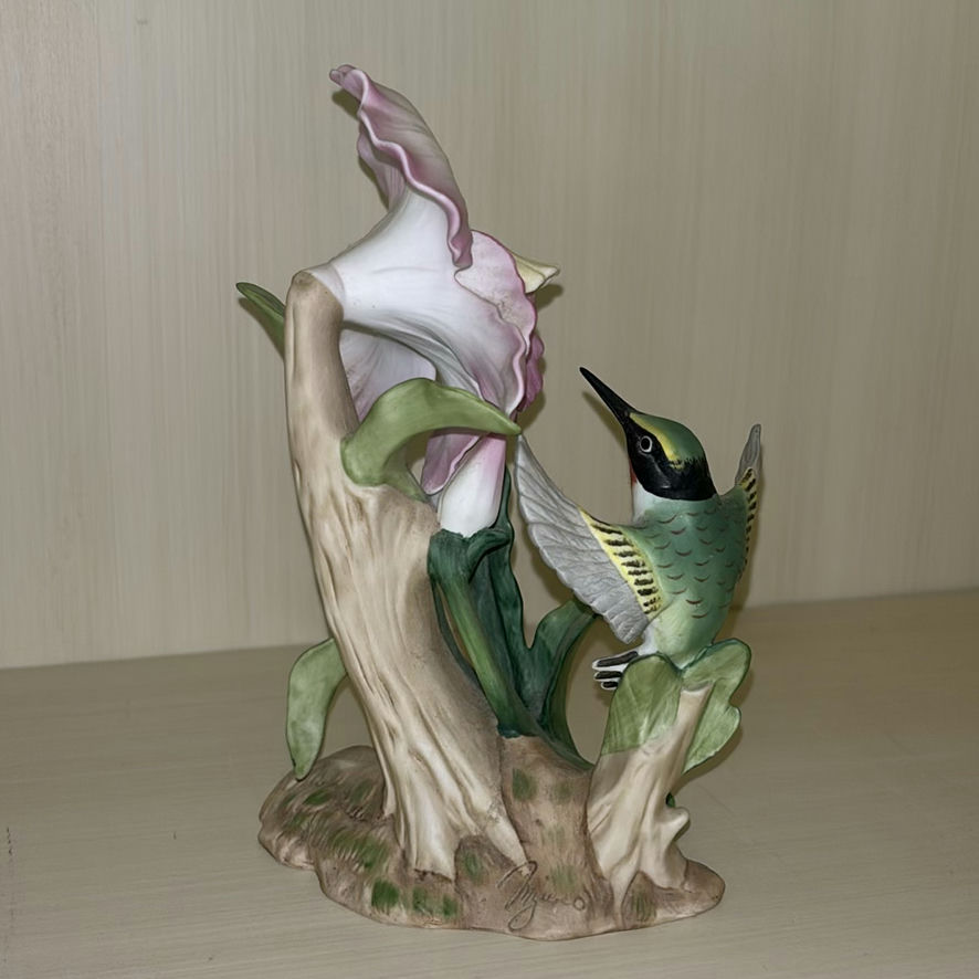 Voluspa Amaranth & Jasmine Candle Box, Floral Teacup, and Decorative Figurines - image 6 of 8