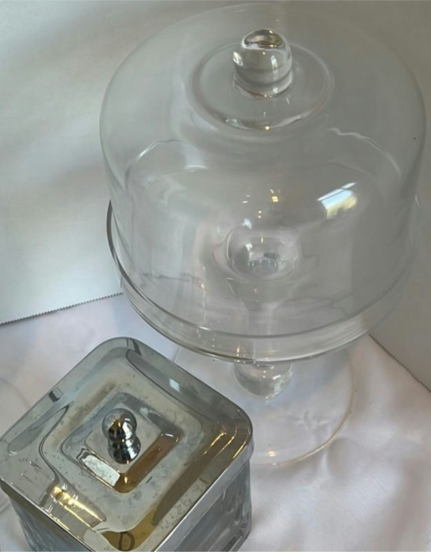 Glass Pedestal Display Stands, Canisters, Decorative Box, and Tumbler - image 7 of 8