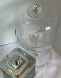 Glass Pedestal Display Stands, Canisters, Decorative Box, and Tumbler - thumbnail 7 of 8
