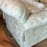 Floral Upholstered Armchair with Decorative Bolster Pillow - thumbnail 6 of 6