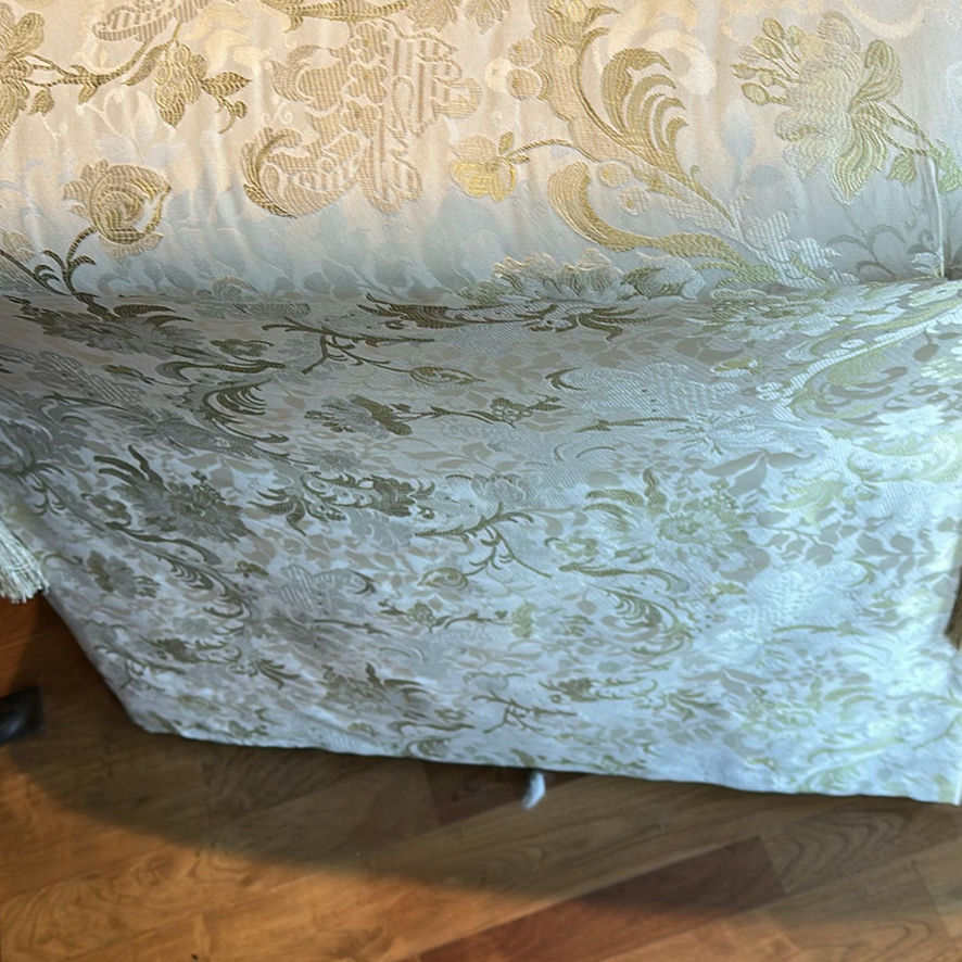 Floral Upholstered Armchair with Decorative Bolster Pillow - image 5 of 6