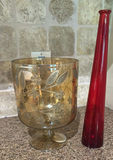 Decorative Glass Vase and Pedestal Bowl - thumbnail 1 of 4