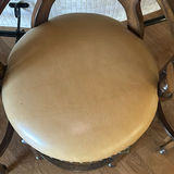 Set of Three Wooden Swivel Bar Stools - thumbnail 6 of 7