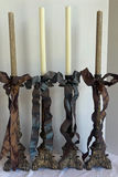 Set of Four Decorative Candle Holders with Taper Candles - thumbnail 4 of 6
