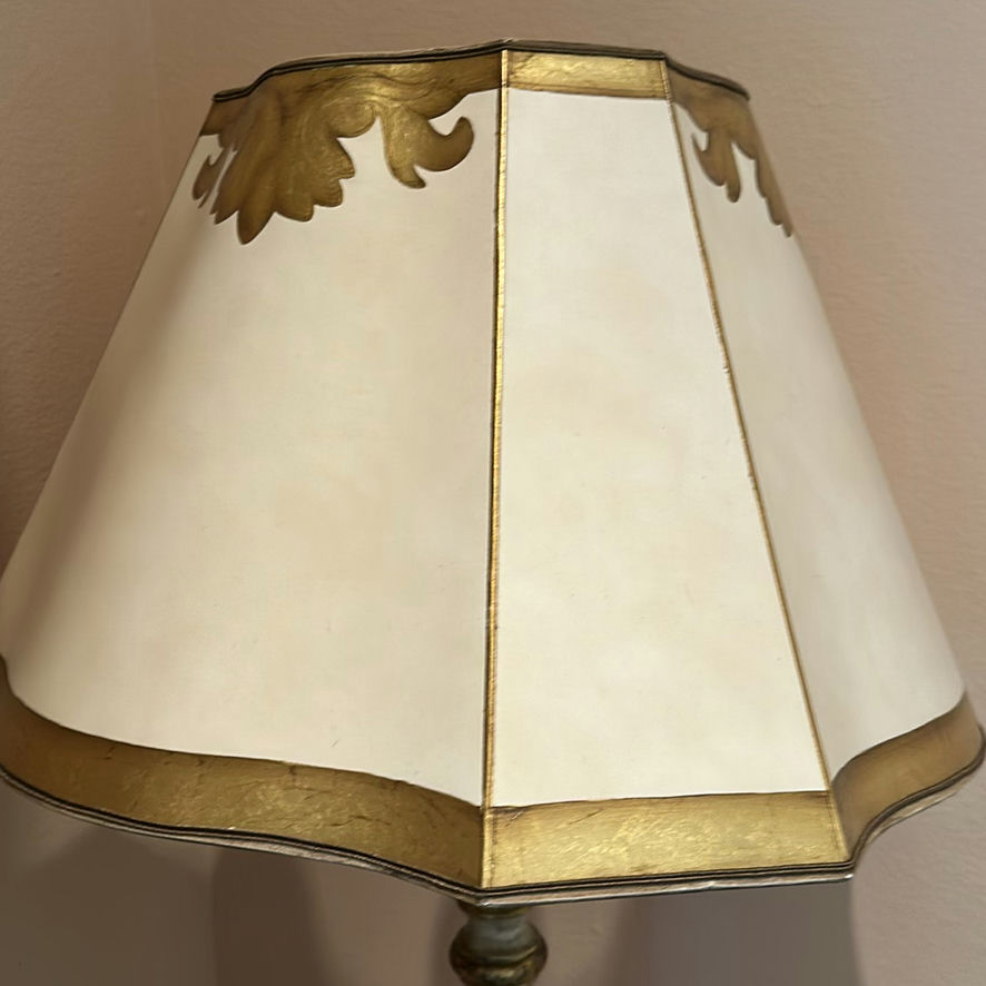 Decorative Floor Lamp with Gold Trimmed Shade - image 2 of 5