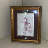 Porcelain Doll, Woven Basket, Vase, and Framed Angel Print - thumbnail 2 of 9