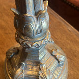 Decorative Candlesticks, Leather Box, Tray, and Metal Letter Opener - thumbnail 10 of 11