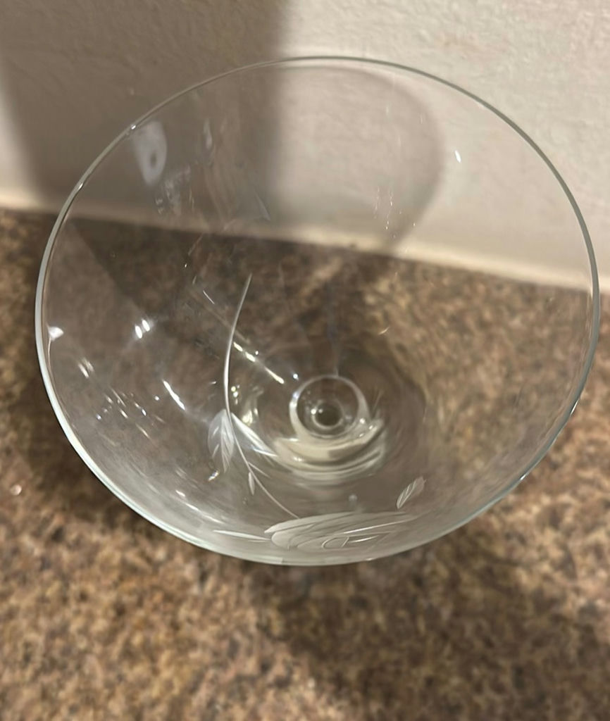 Set of Etched Stemmed Glassware - image 5 of 7