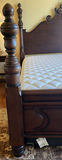 Dark Wood Bed Frame with Mattress - thumbnail 3 of 9