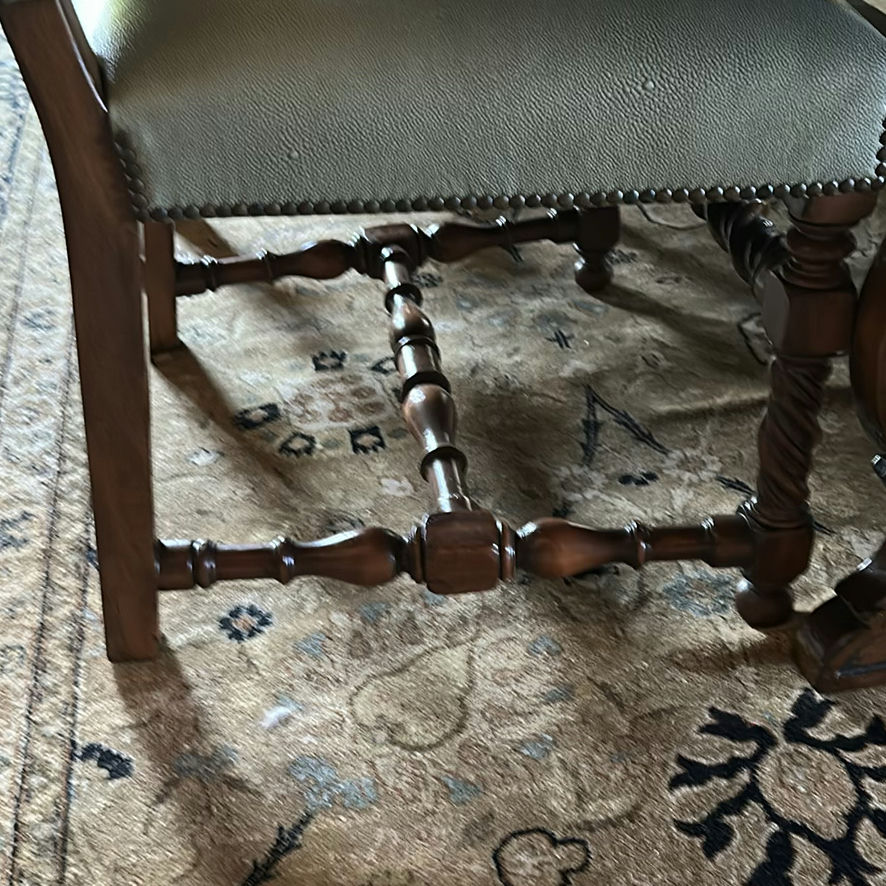 Wood Dining Table and Upholstered Dining Chairs - image 2 of 8
