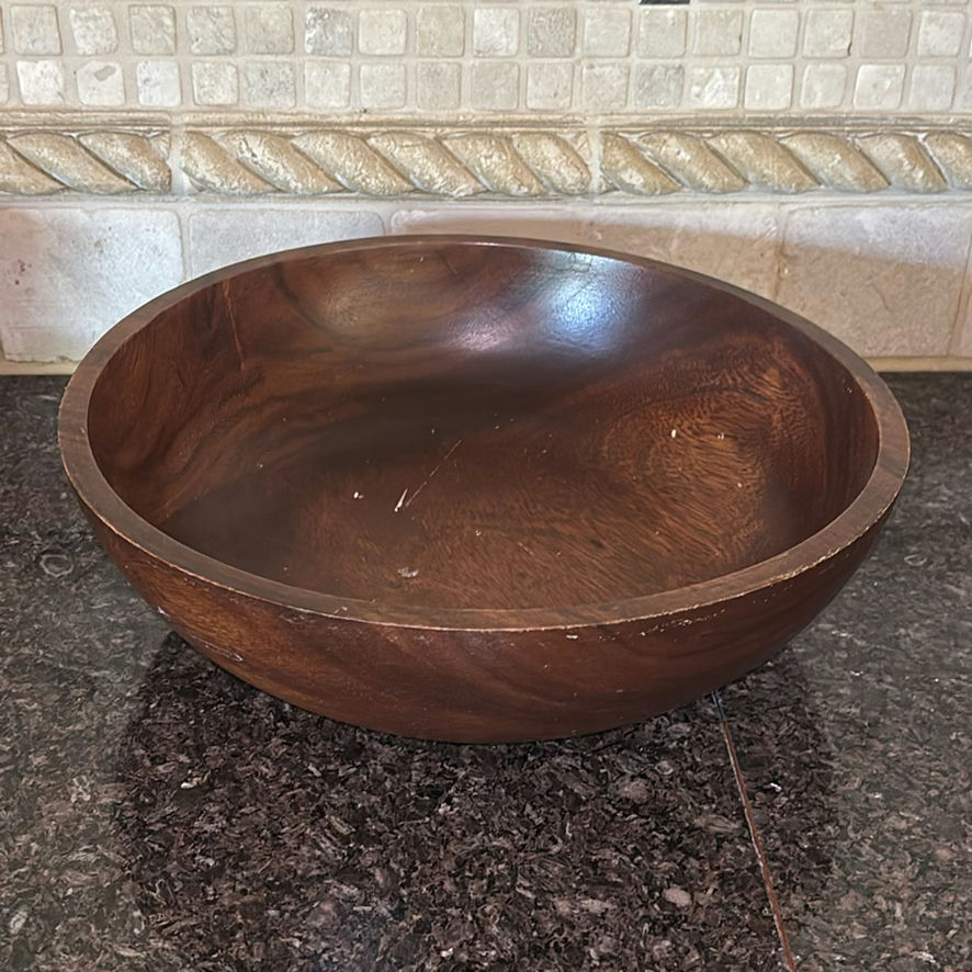 Wooden Bowl, Ceramic Bowls, Glass Vase, Paper Towel Holder, and Glass Candle Holder - image 7 of 8