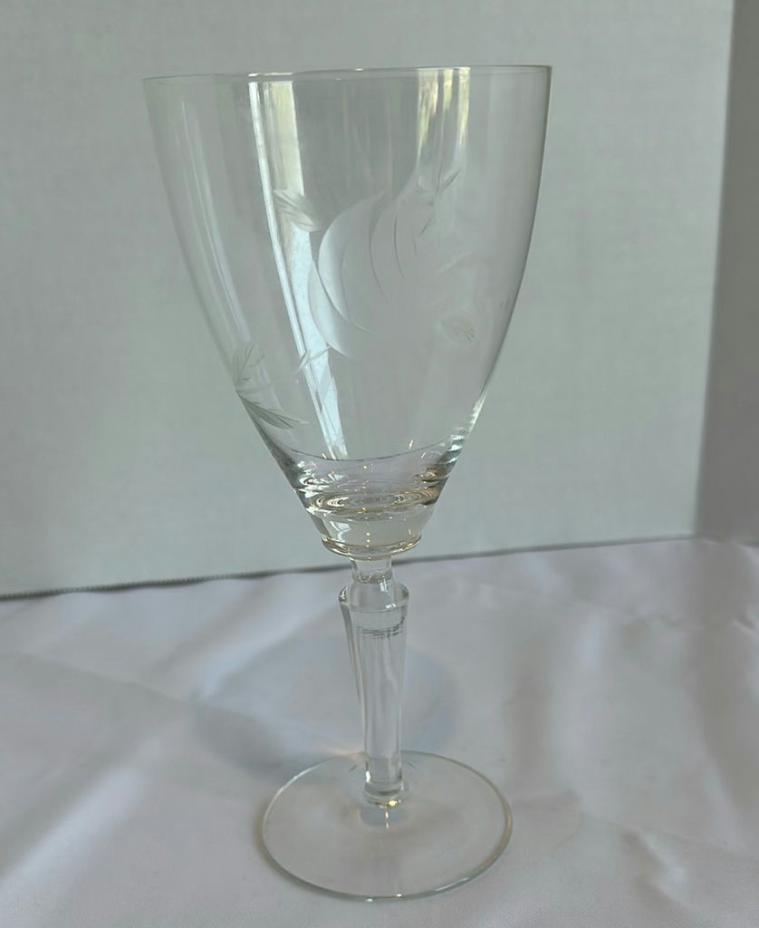 Set of Stemmed Glass Goblets - image 3 of 9