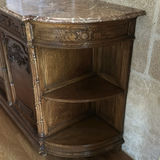 Ornate Wooden Sideboard Cabinet with Marble Top - thumbnail 8 of 10
