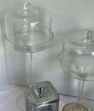 Glass Pedestal Display Stands, Canisters, Decorative Box, and Tumbler - thumbnail 3 of 8