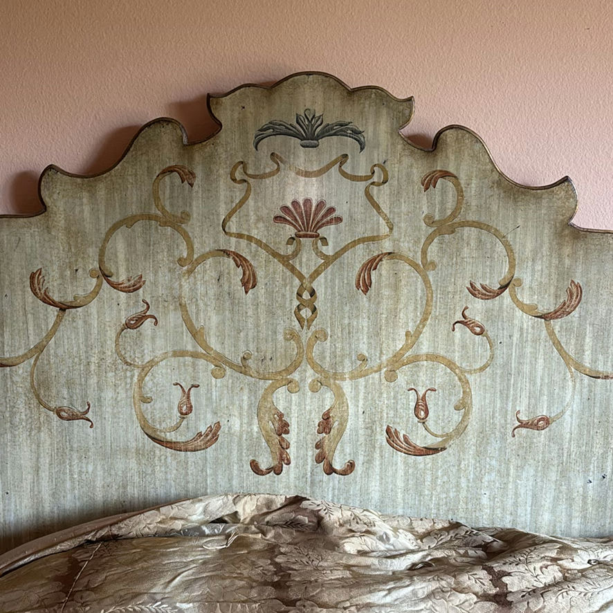 Four-Poster Bed Frame with Decorative Headboard - image 3 of 10