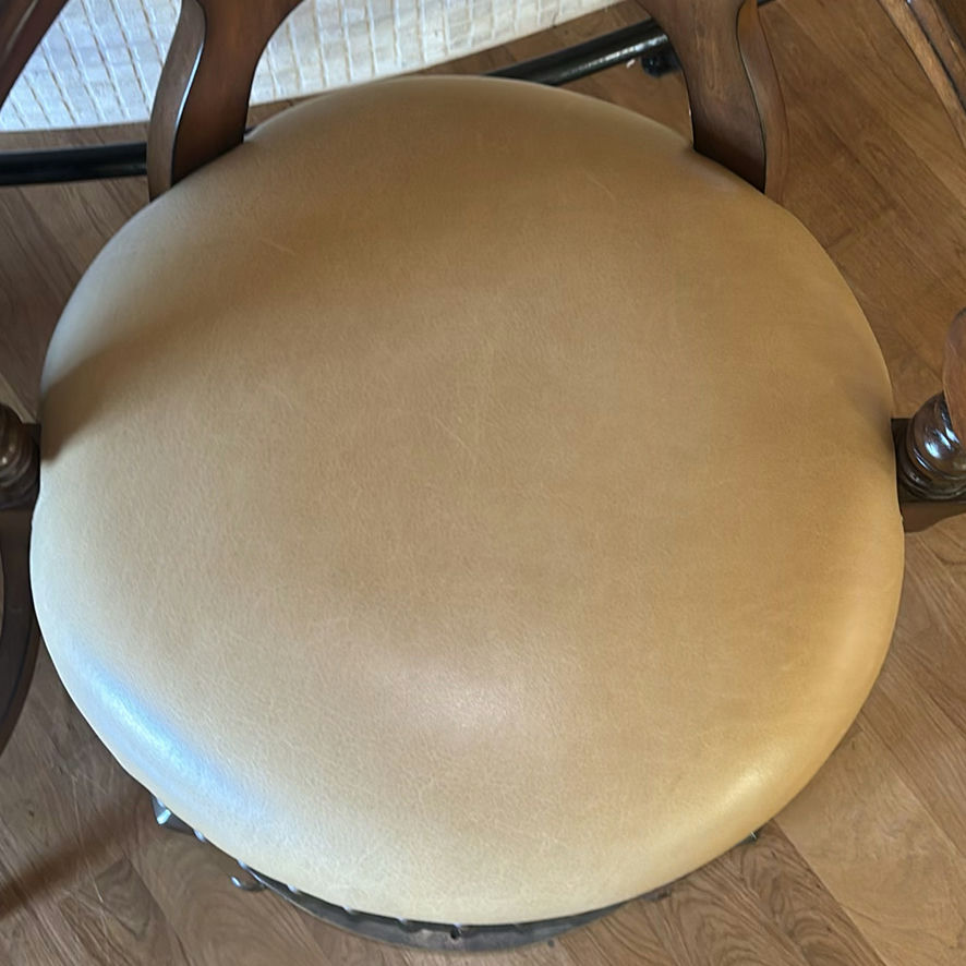 Set of Three Wooden Swivel Bar Stools - image 5 of 7