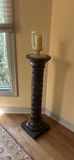 Decorative Wooden Armchair and Carved Pedestal Candle Stand - thumbnail 4 of 7