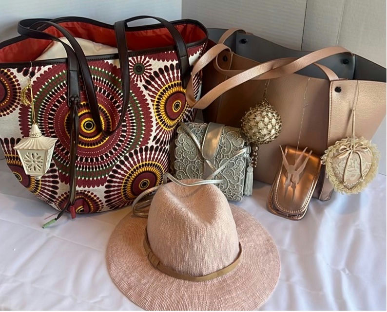 Assorted Handbags, Hat, and Decorative Accessories - image 1 of 10